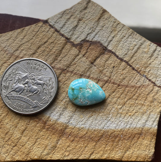 4 carat blue natural Stone Mountain Turquoise cabochon