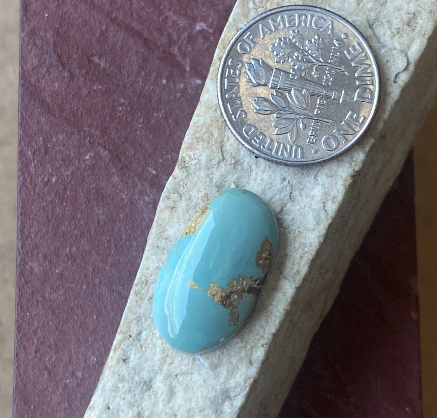 8 carat blue Stone Mountain Turquoise cabochon