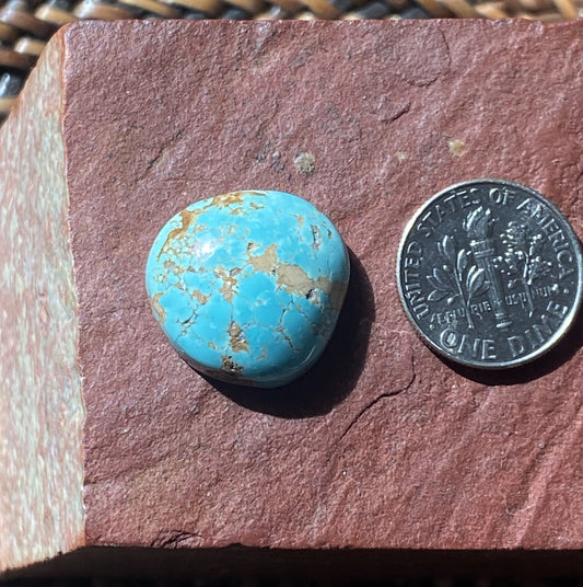 16 carat blue natural Stone Mountain Turquoise cabochon with a high dome