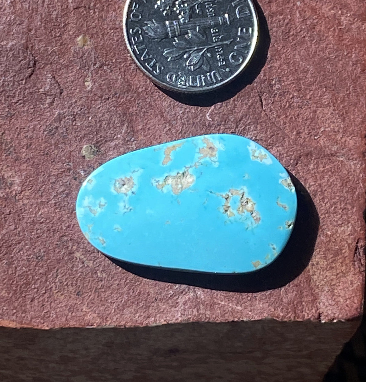 15 carat blue natural Stone Mountain Turquoise cabochon