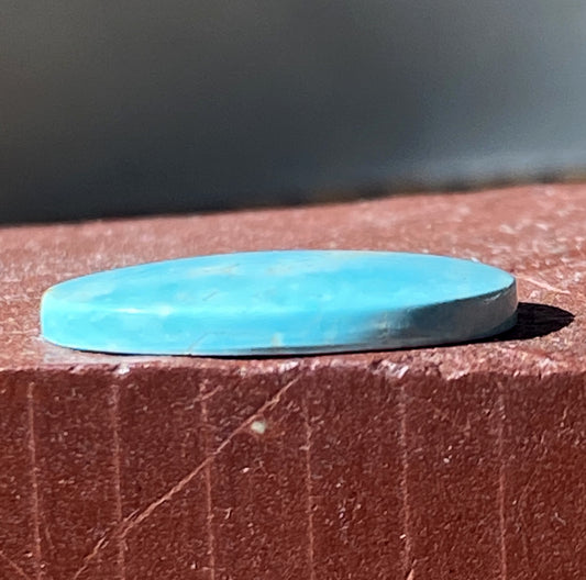 6 carat blue natural Stone Mountain Turquoise cabochon oval
