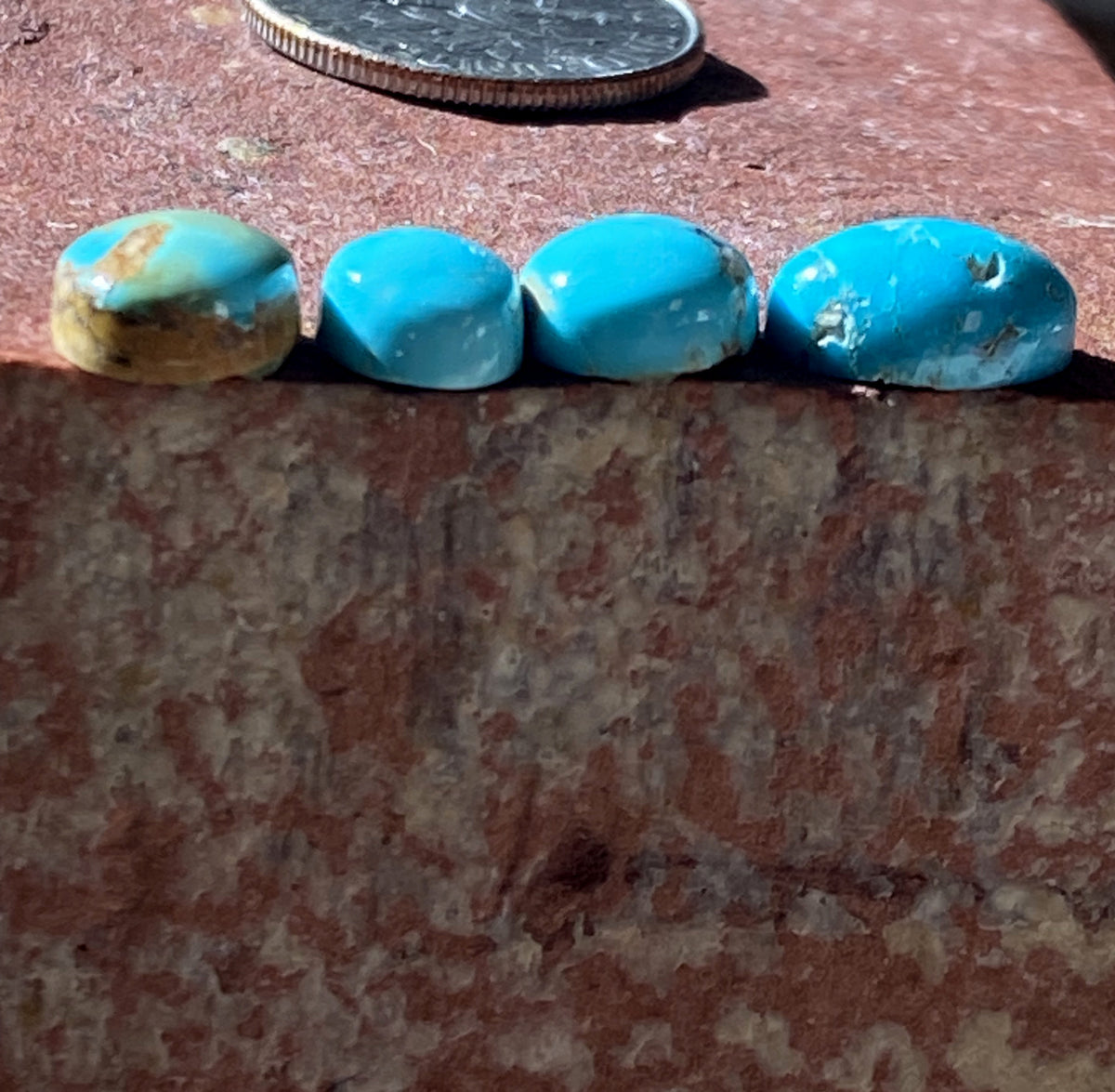 7 carat small sky blue Stone Mountain Turquoise cabochons