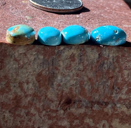 7 carat small sky blue Stone Mountain Turquoise cabochons