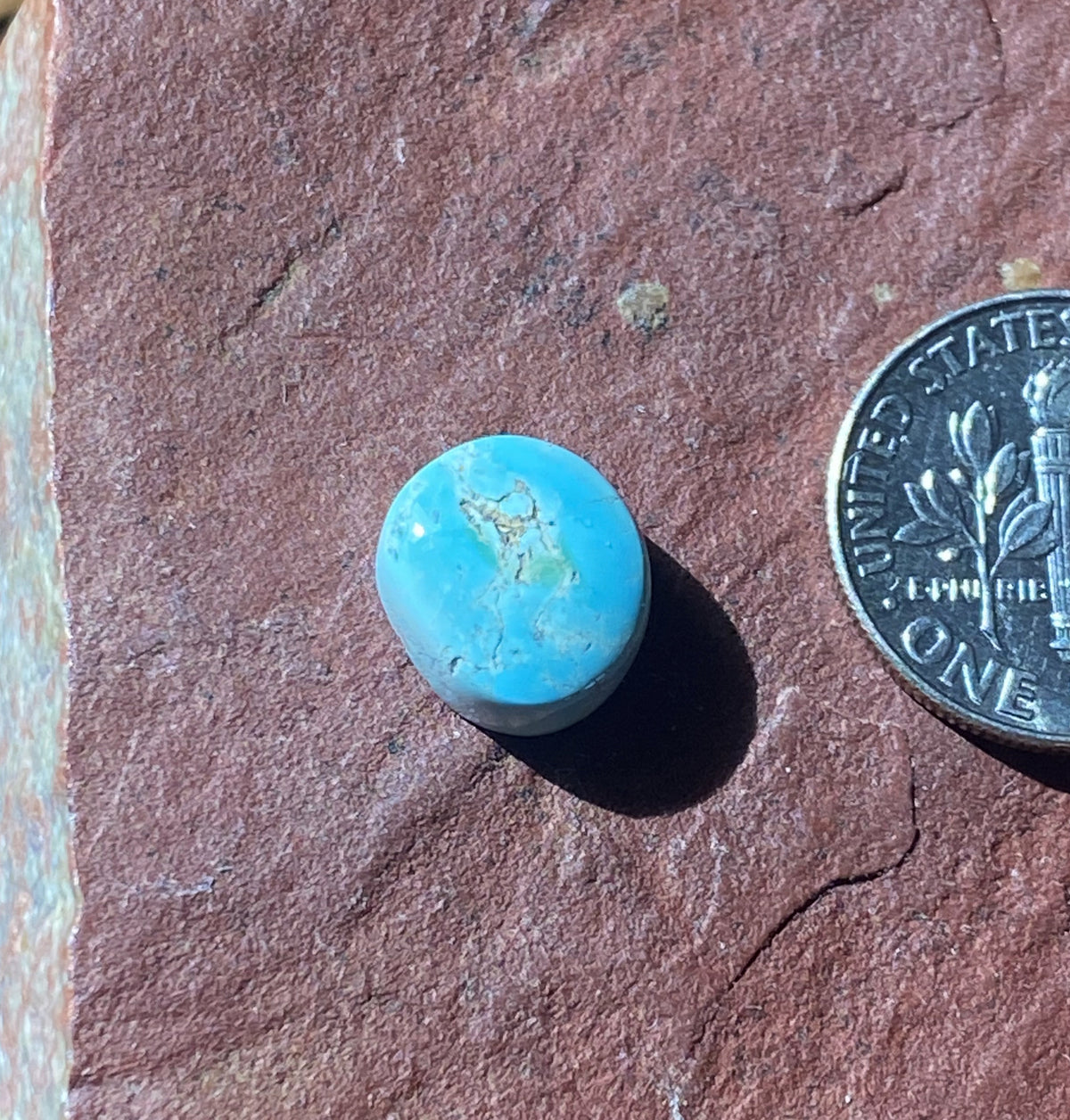 3 carat light blue Stone Mountain Turquoise cabochon