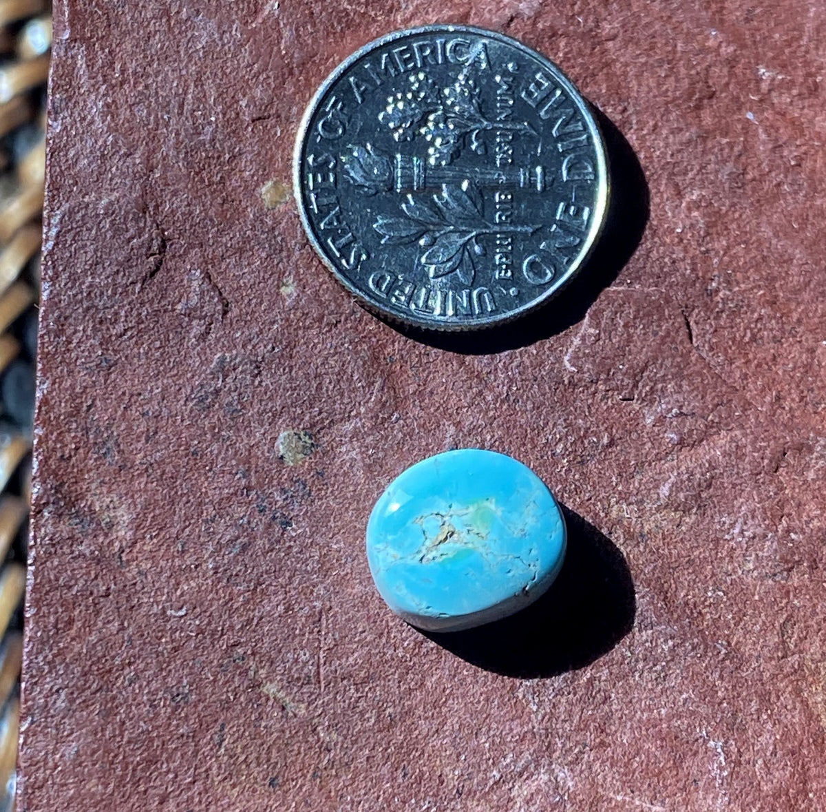 3 carat light blue Stone Mountain Turquoise cabochon
