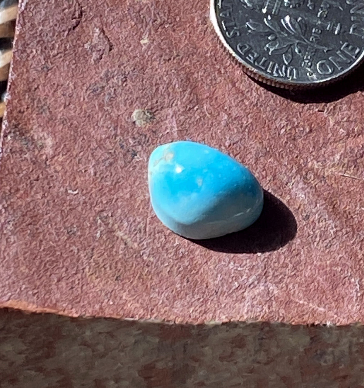 4 carat blue Stone Mountain Turquoise cabochon