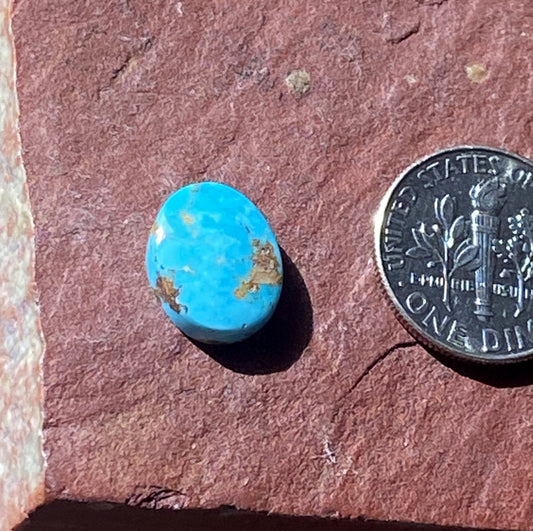 3 carat blue Stone Mountain Turquoise cabochon oval