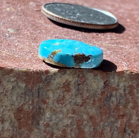 3 carat blue Stone Mountain Turquoise cabochon oval