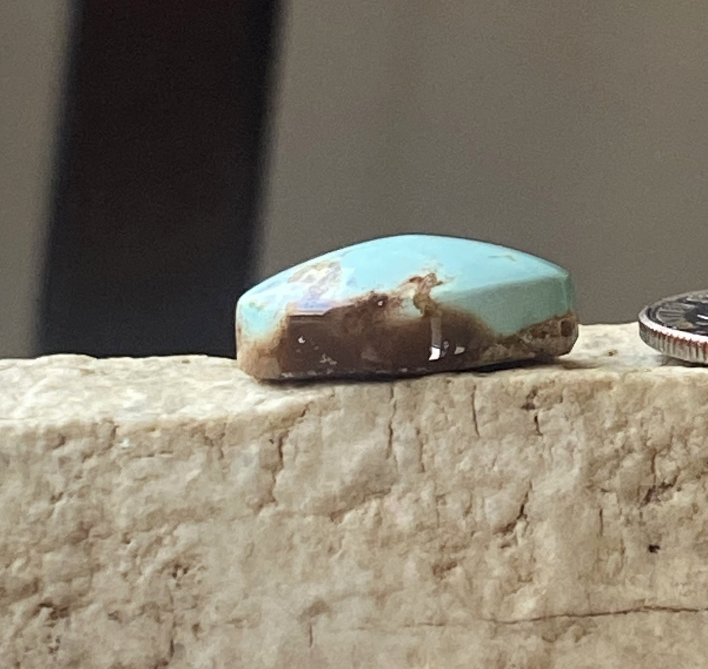 9 carat pale blue natural Stone Mountain Turquoise cabochon