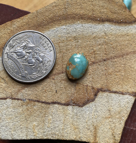 4 carats natural blue Stone Mountain Turquoise cabochon