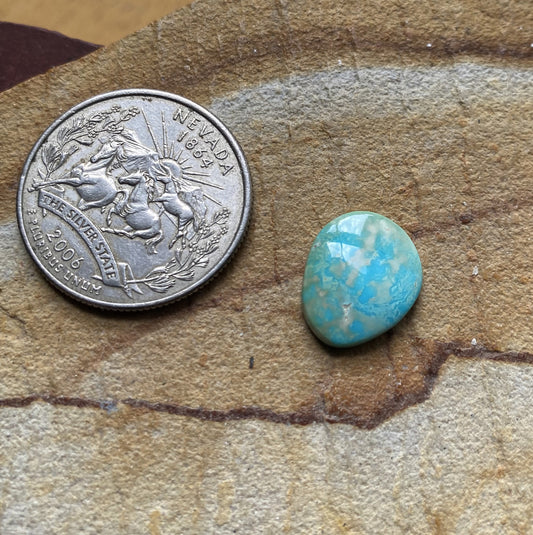 4 carats natural blue Stone Mountain Turquoise cabochon