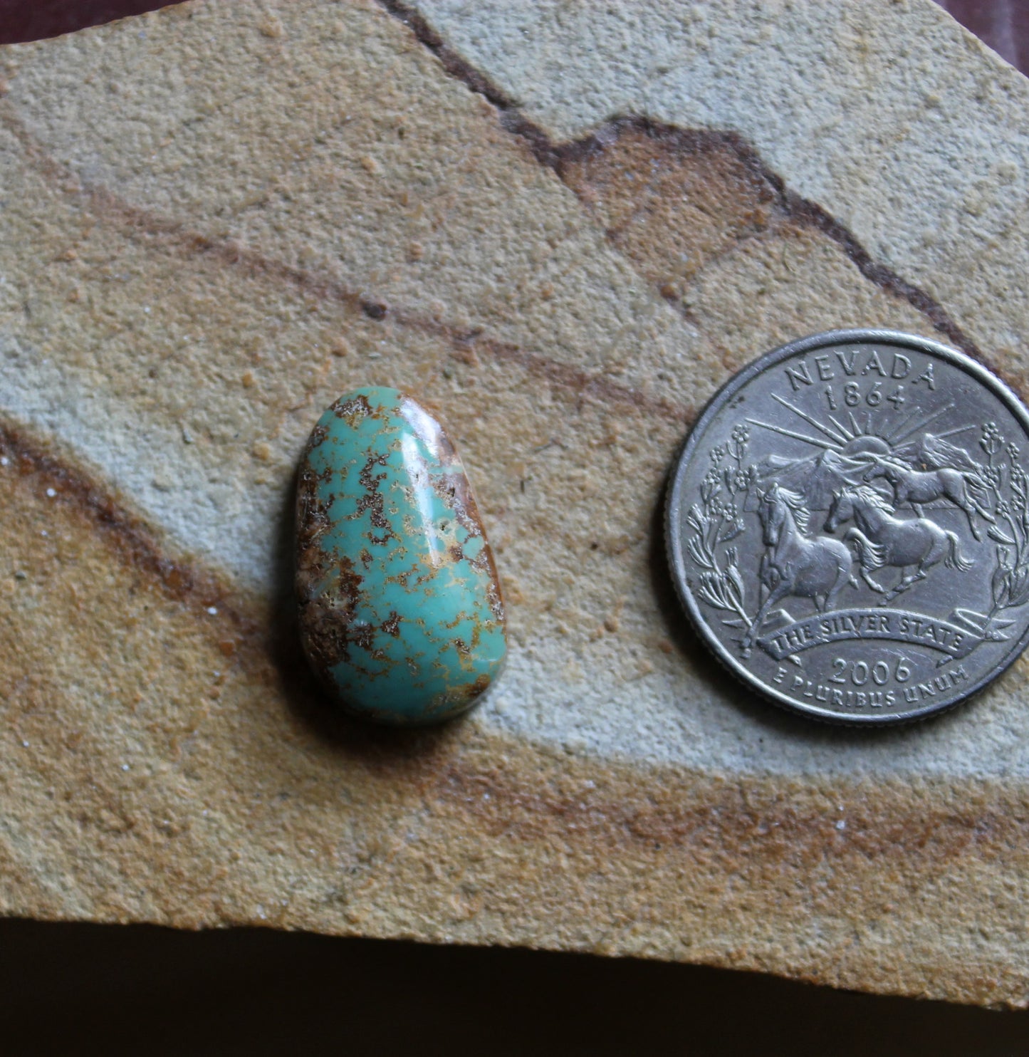 10 carat blue Stone Mountain Turquoise cabochon