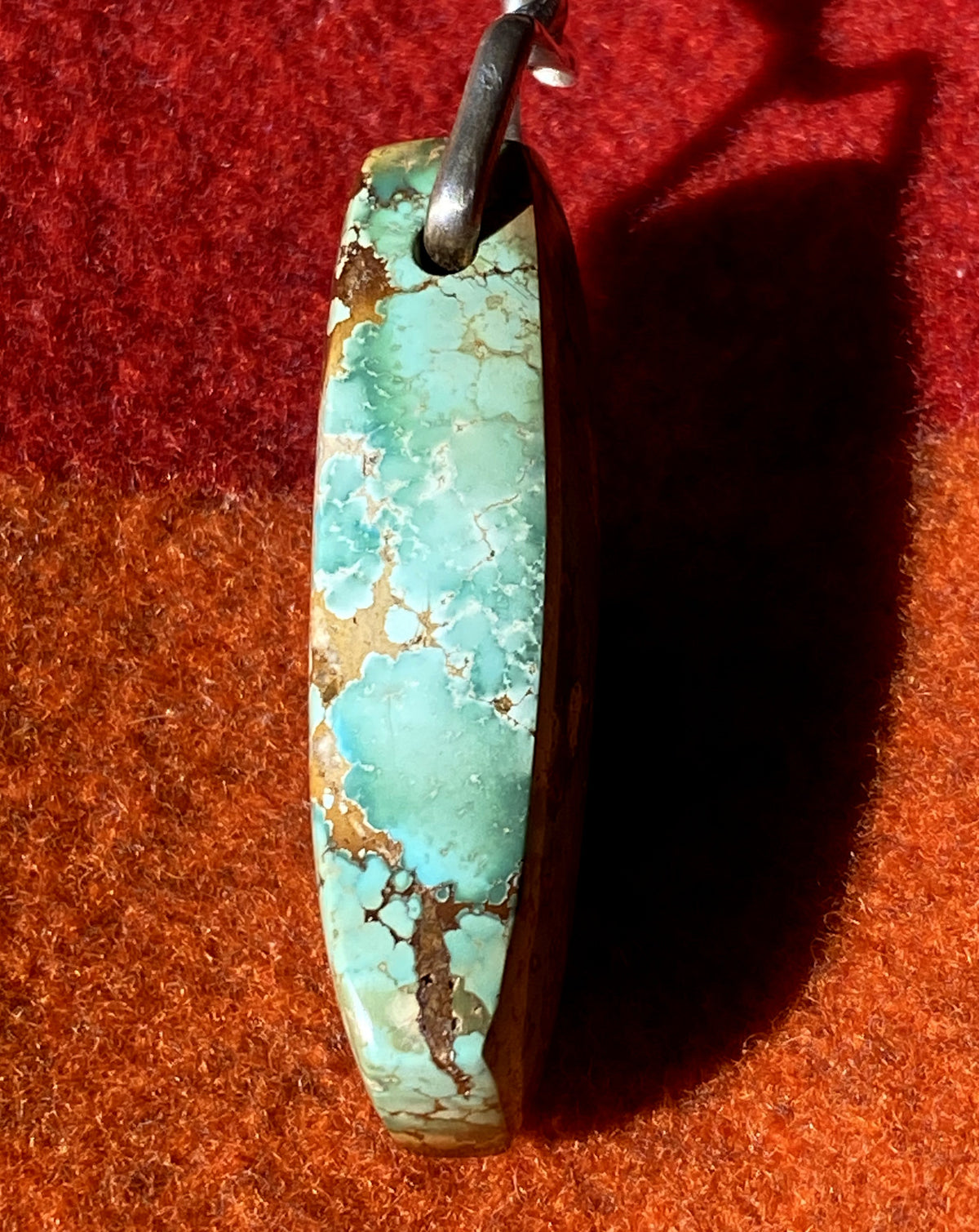Polychrome Reversible Stone Mountain Turquoise "Character Bead" pendant