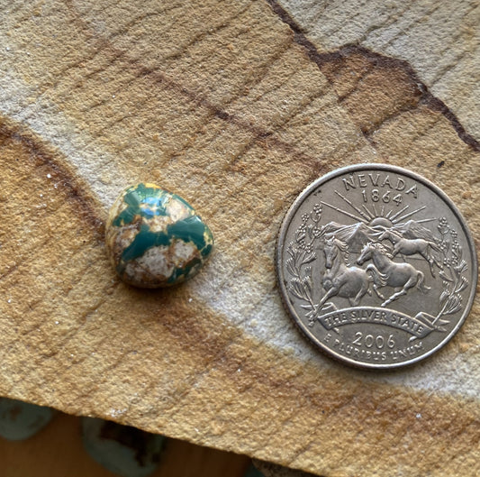 6 carat natural boulder-cut Stone Mountain Turquoise cabochon