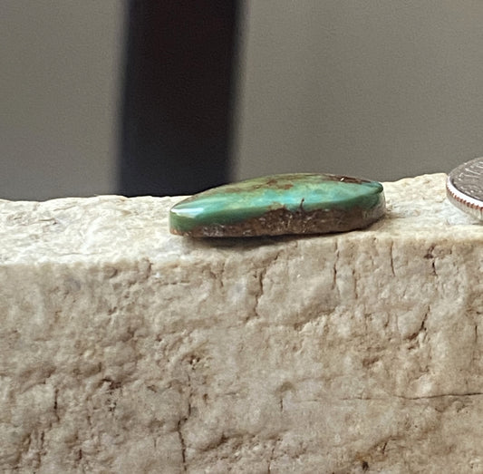 4 carat blue turquoise Stone Mountain Turquoise cabochon with red inclusions
