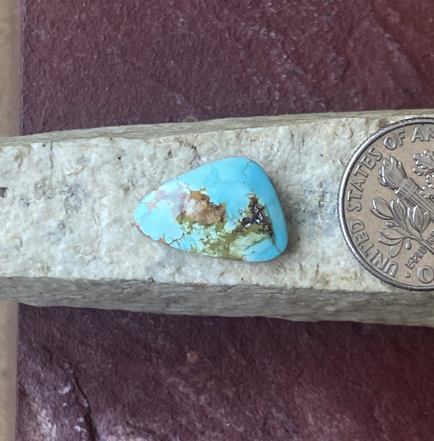 4 carats natural blue Stone Mountain Turquoise cabochon