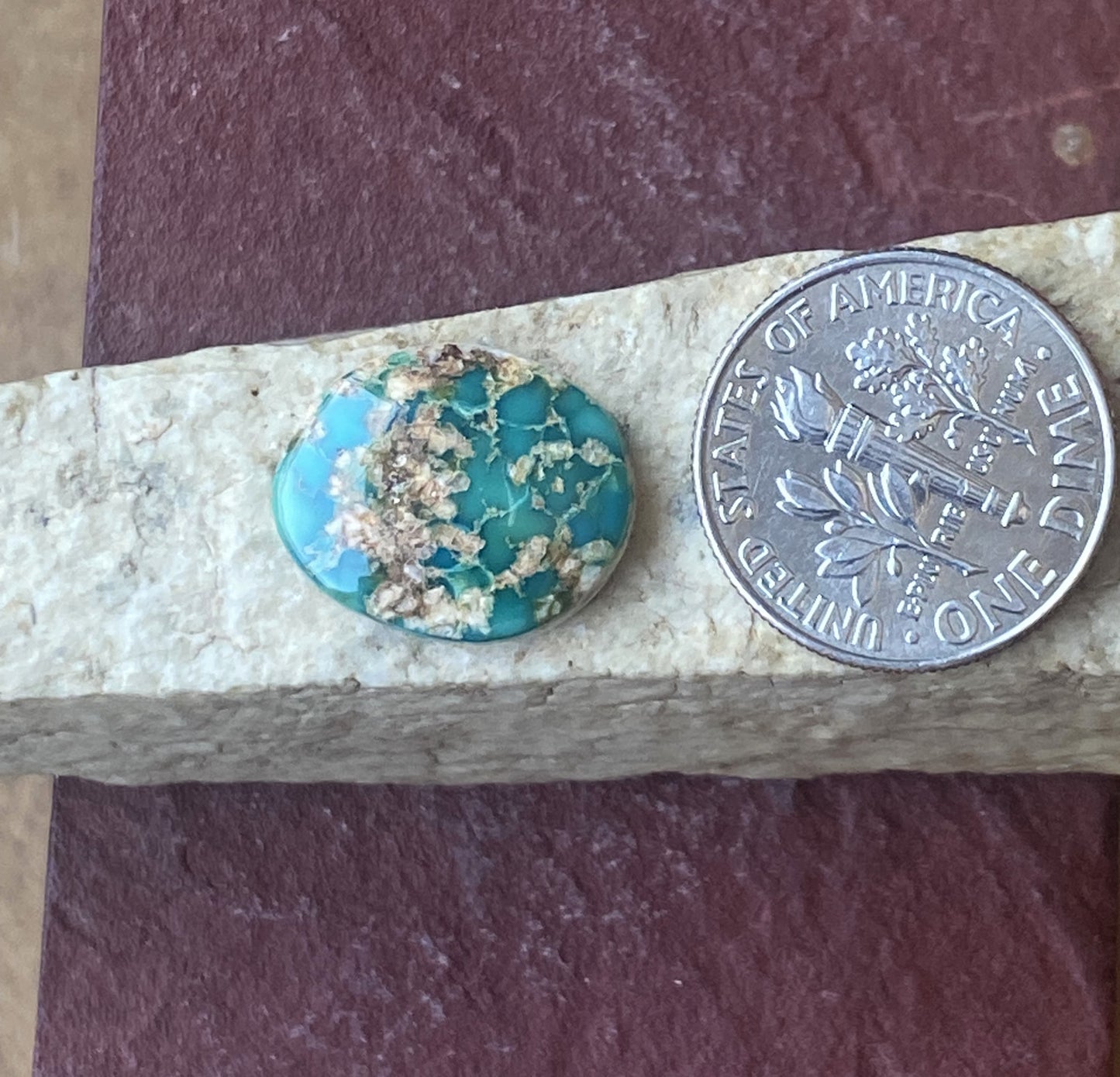 5 carat blue turquoise Stone Mountain Turquoise cabochon