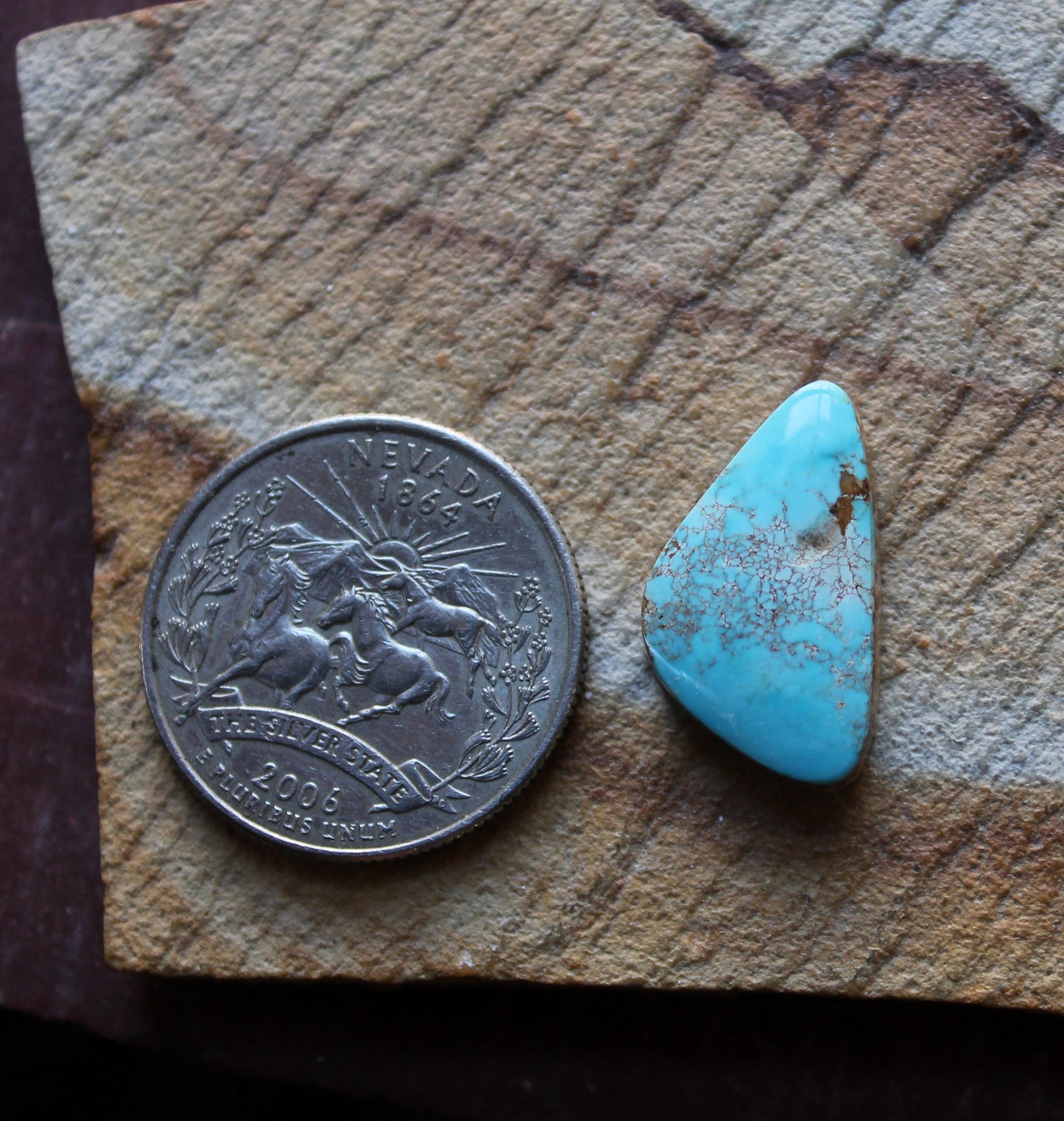 8 carat light blue Stone Mountain Turquoise cabochon