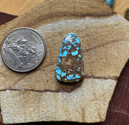 16 carats natural blue Stone Mountain Turquoise cabochon with red matrix