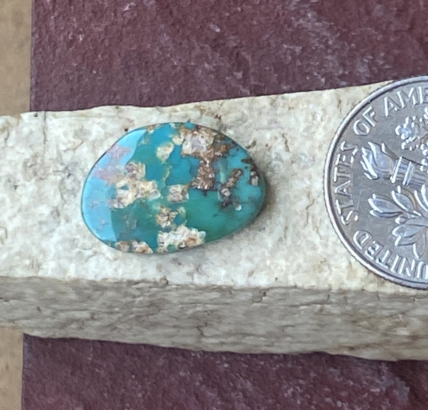 4 carat natural blue Stone Mountain Turquoise cabochon