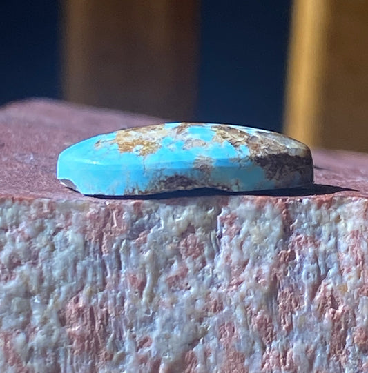 8 carat natural blue Stone Mountain Turquoise cabochon with red matrix