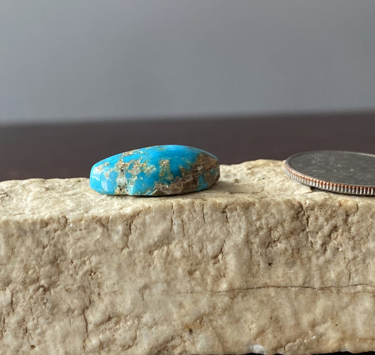 8 carat blue Stone Mountain Turquoise cabochon with red matrix