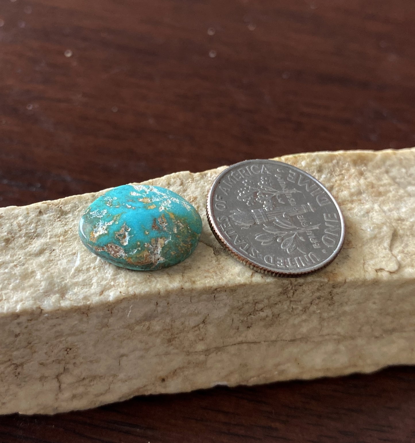 4 carat blue Stone Mountain Turquoise cabochon