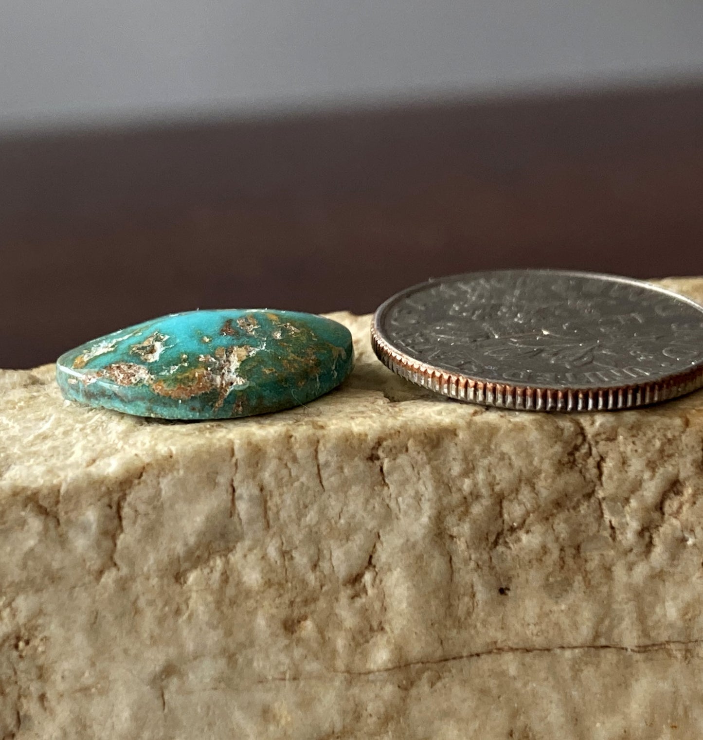 4 carat blue Stone Mountain Turquoise cabochon