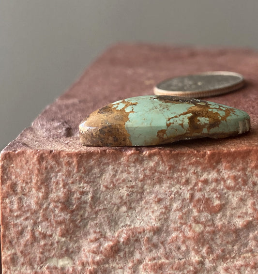16 carat natural blue Stone Mountain Turquoise cabochon with red matrix