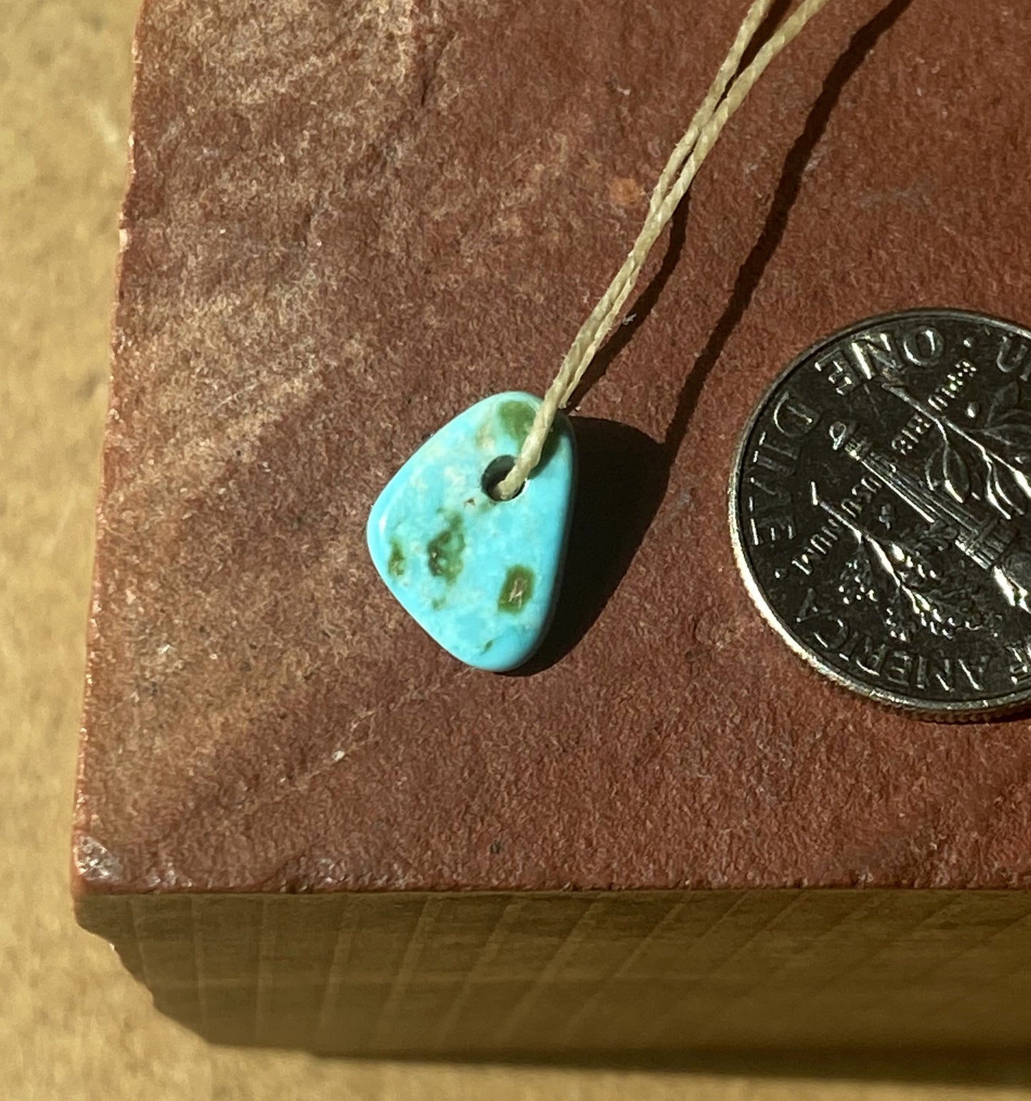 2 carat blue Stone Mountain Turquoise bead