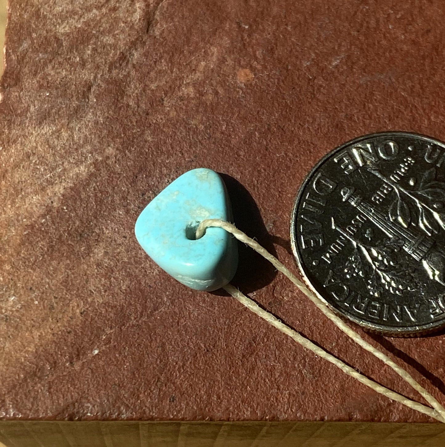 2 carat blue Stone Mountain Turquoise bead