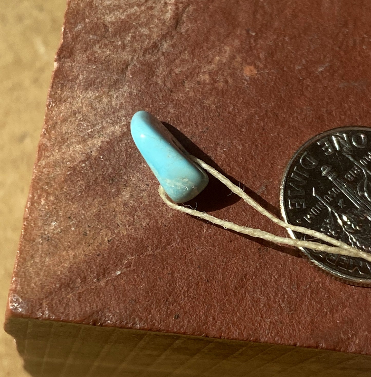 2 carat blue Stone Mountain Turquoise bead
