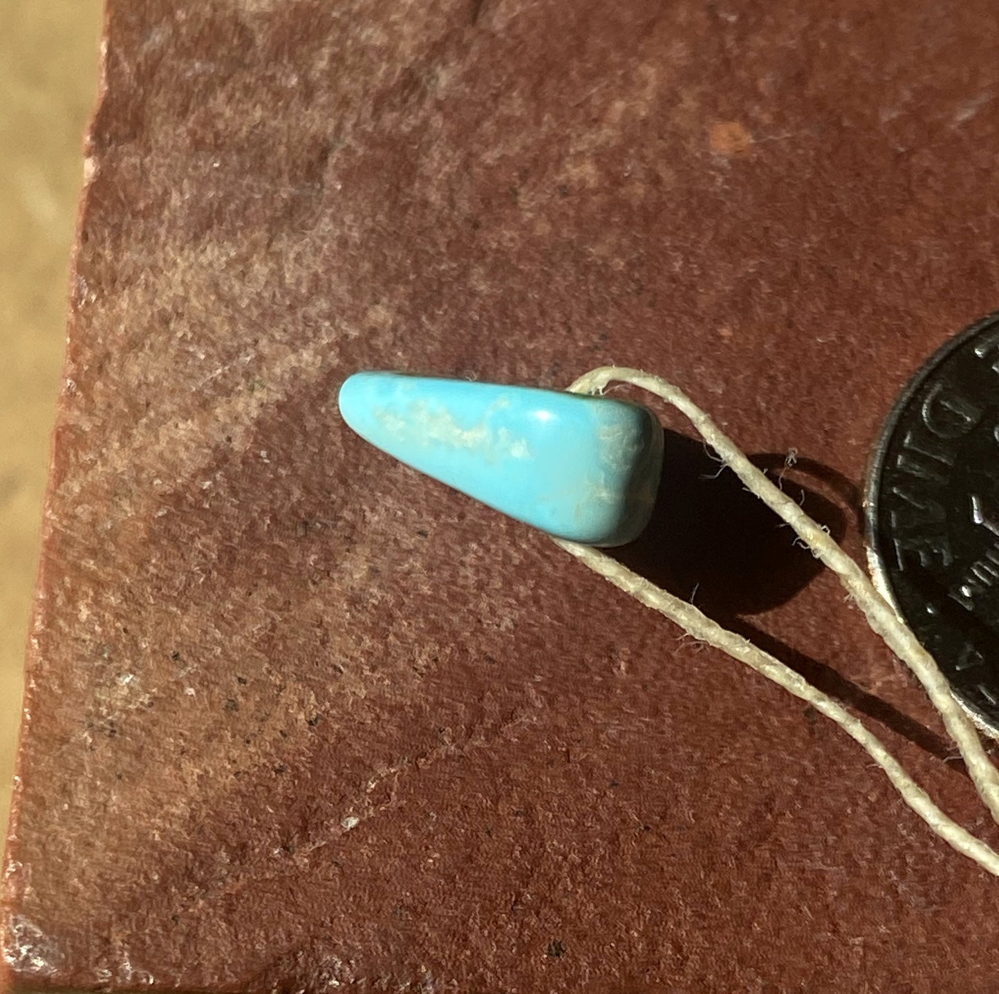 2 carat blue Stone Mountain Turquoise bead