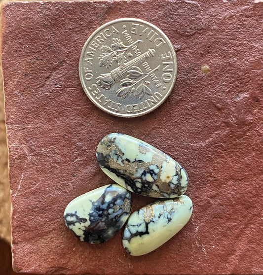 10 carat natural Candelaria variscite cabochons