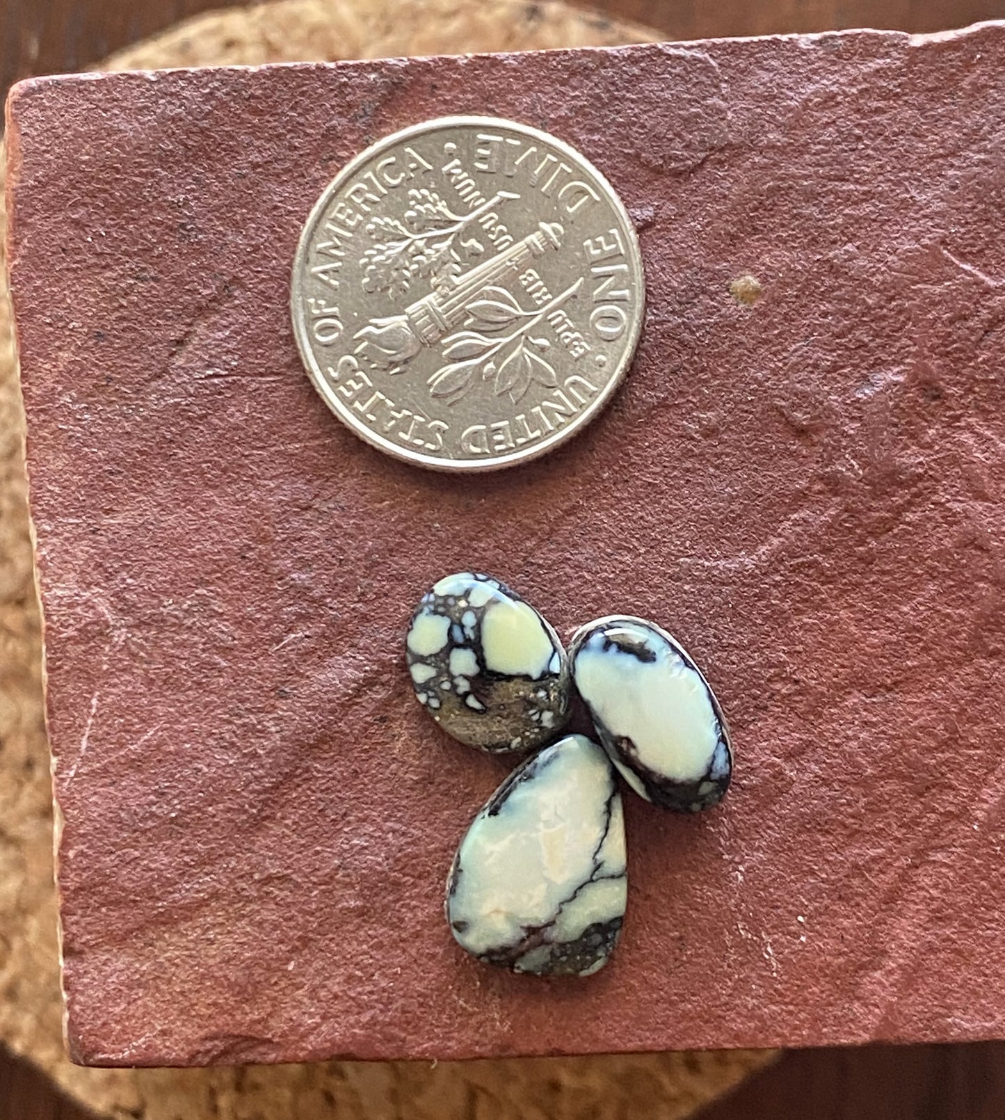 6.0 carat natural Candelaria variscite cabochons