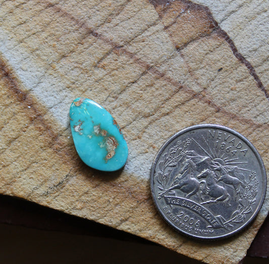 4 carat deep blue Stone Mountain Turquoise cabochon