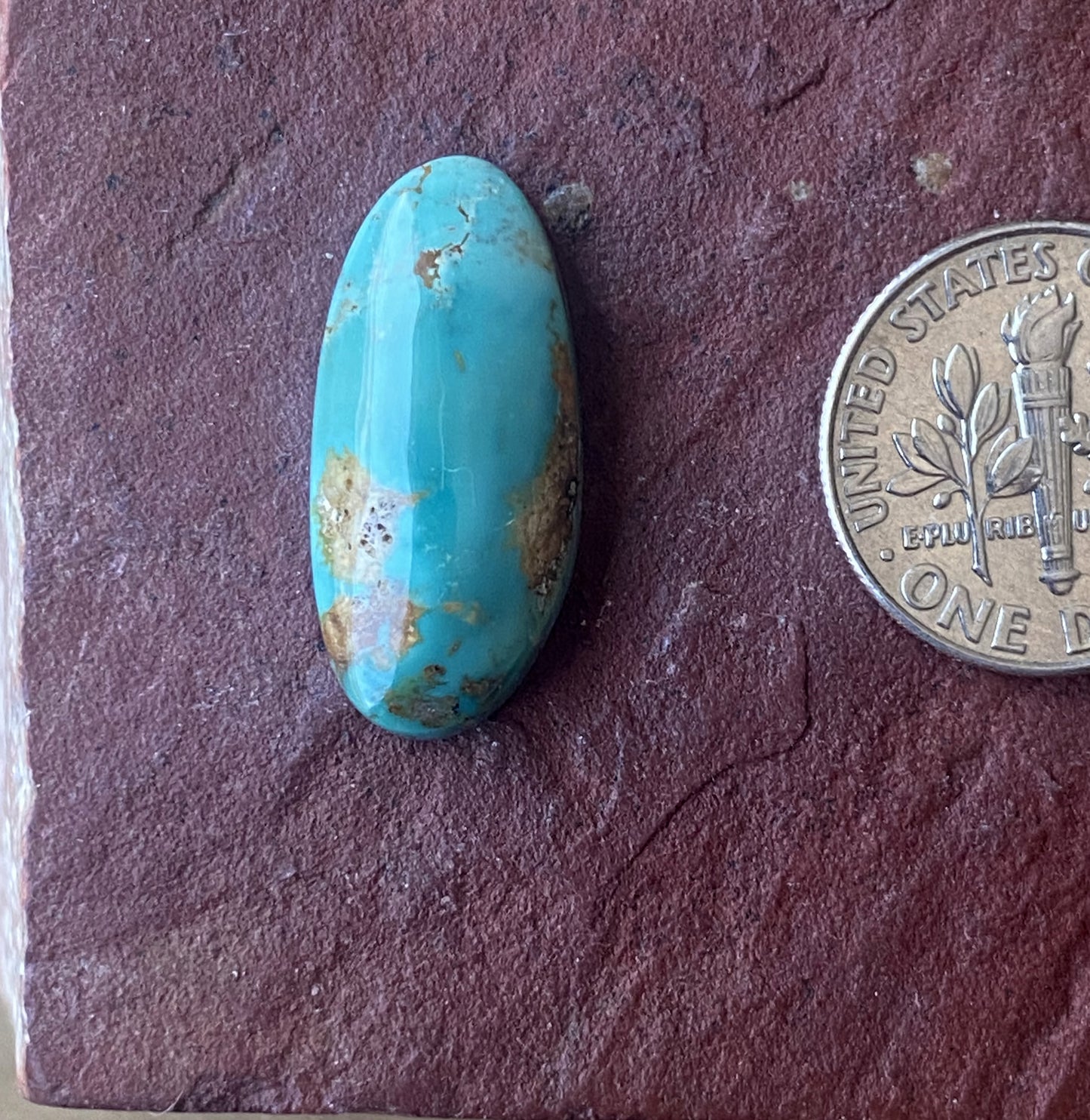 9 carat blue Stone Mountain Turquoise cabochon