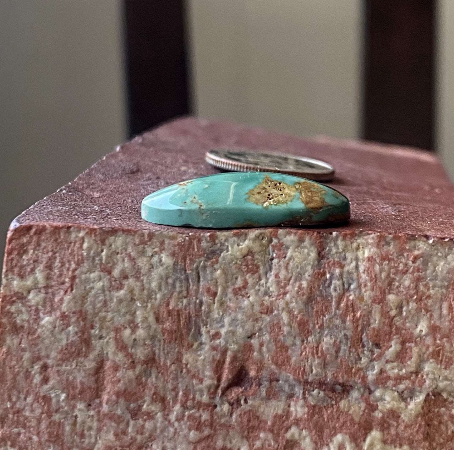9 carat blue Stone Mountain Turquoise cabochon