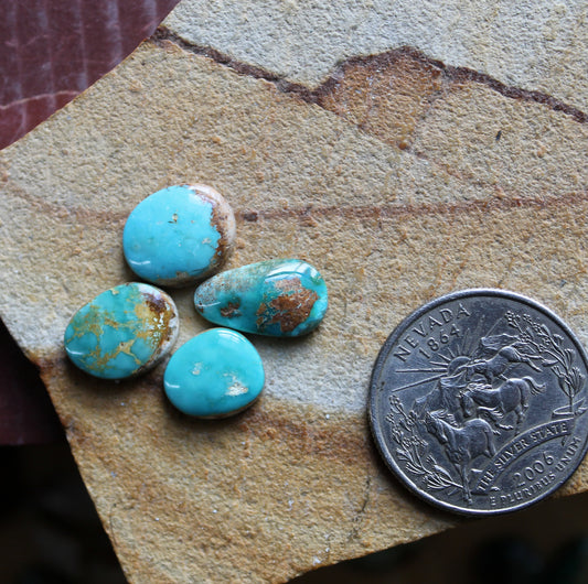 12 carat blue Stone Mountain Turquoise cabochons