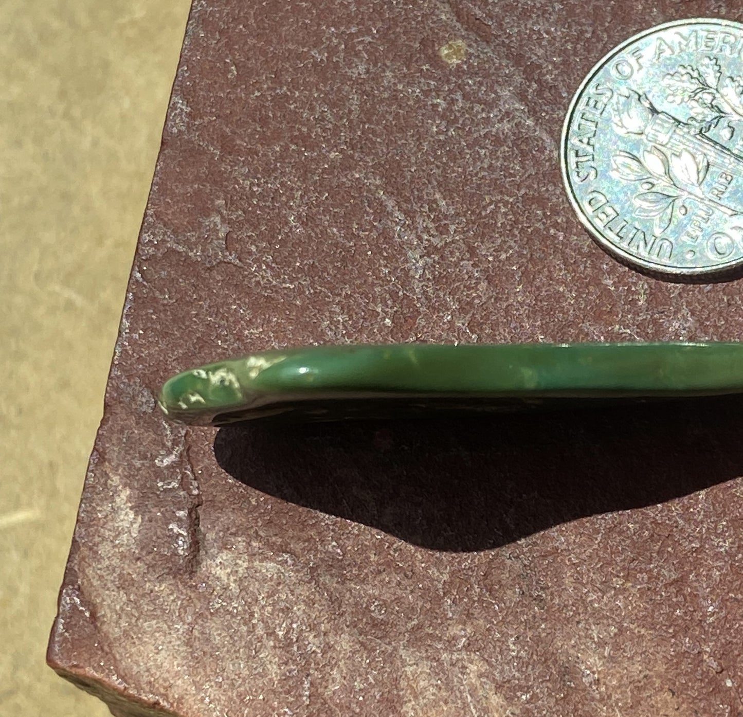 26 carat green Stone Mountain Turquoise focal bead