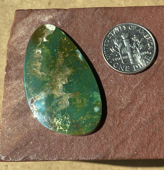 24 carat forest green Stone Mountain Turquoise cabochon