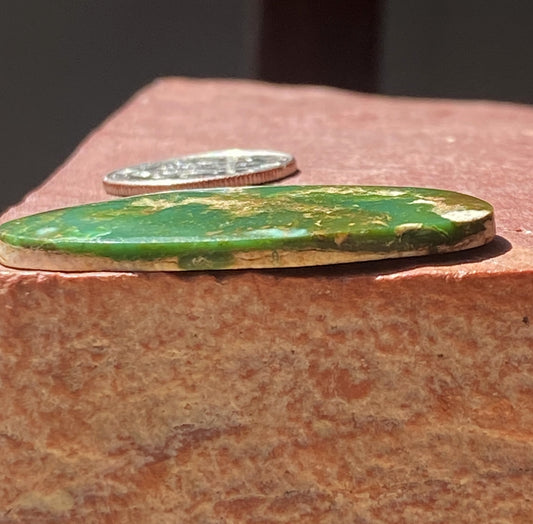 24 carat forest green Stone Mountain Turquoise cabochon