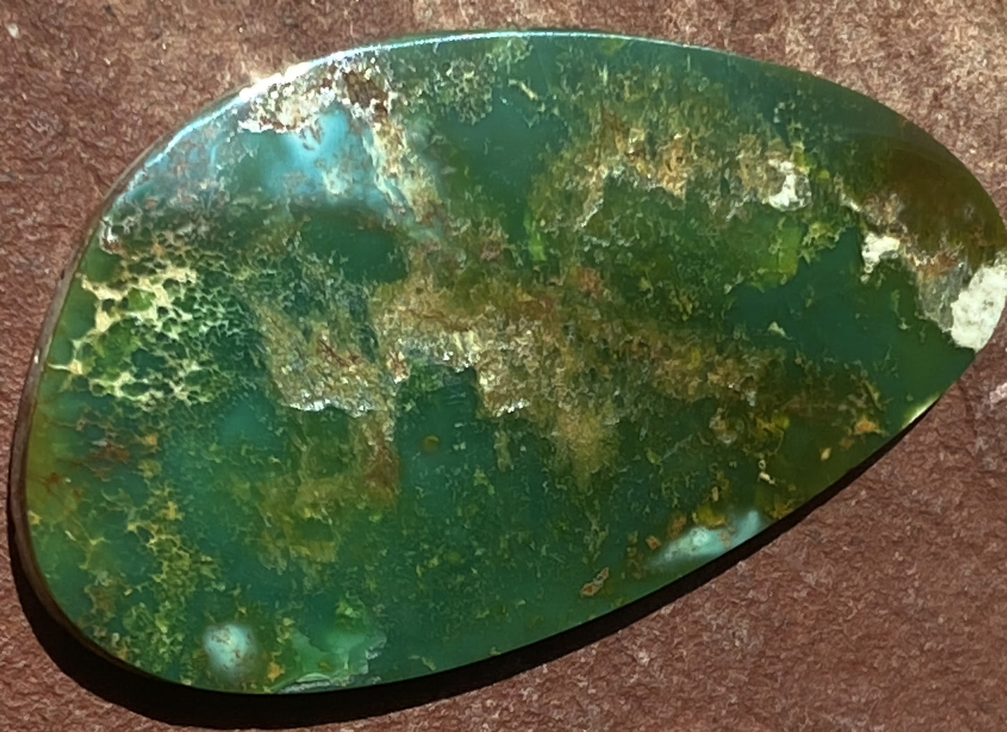 24 carat forest green Stone Mountain Turquoise cabochon