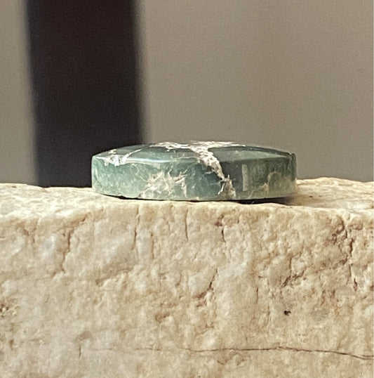 8 carat dark green teal Stone Mountain Turquoise Nevada cabochon