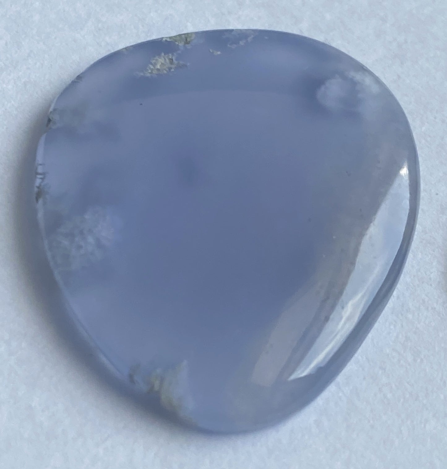 26 carat Ellensburg Blue Agate cabochon with cloud pattern