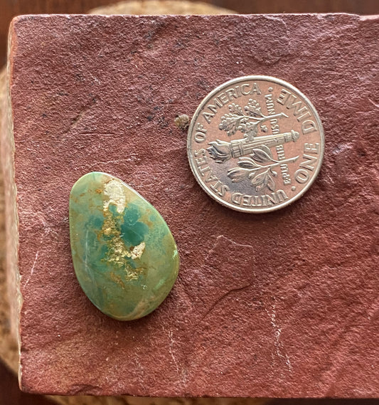 6 carat forest green Stone Mountain Turquoise cabochon