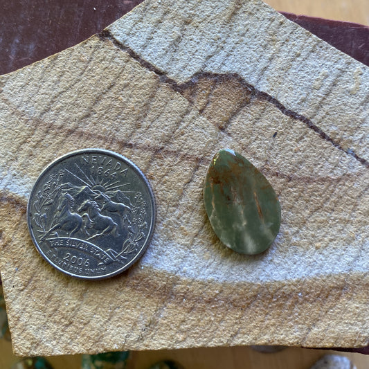 6 carat green Stone Mountain Turquoise cabochon