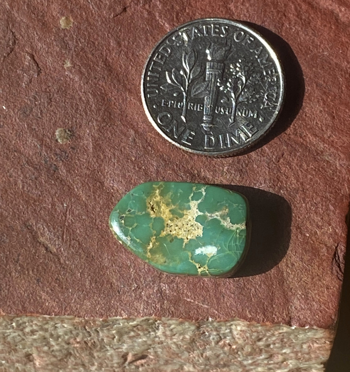 7.8 carat green Stone Mountain Turquoise cabochon