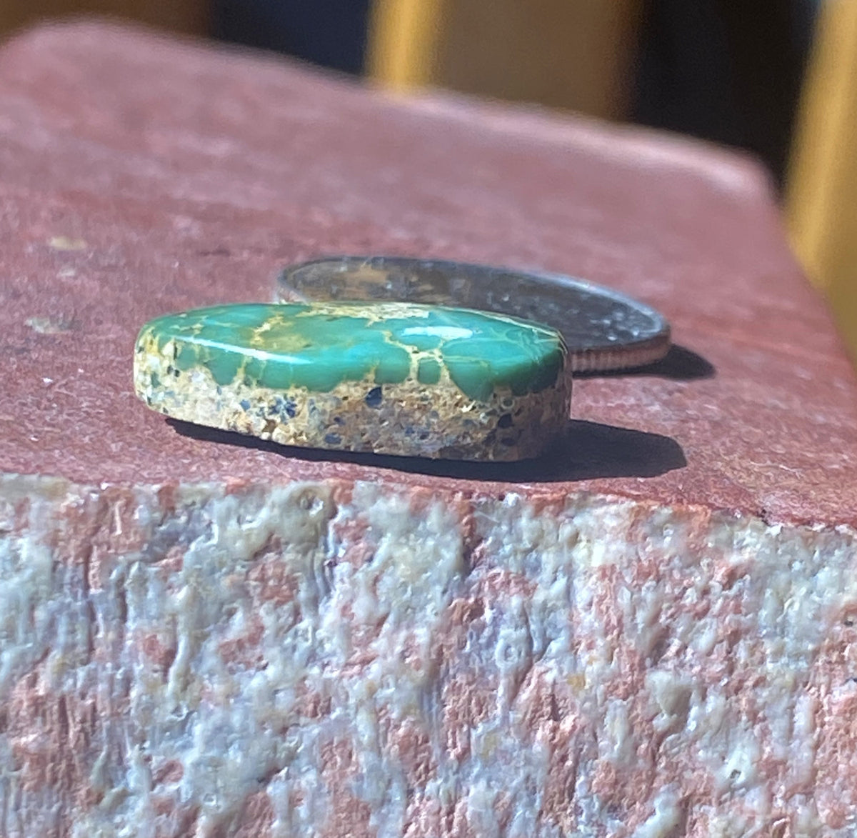 7.8 carat green Stone Mountain Turquoise cabochon
