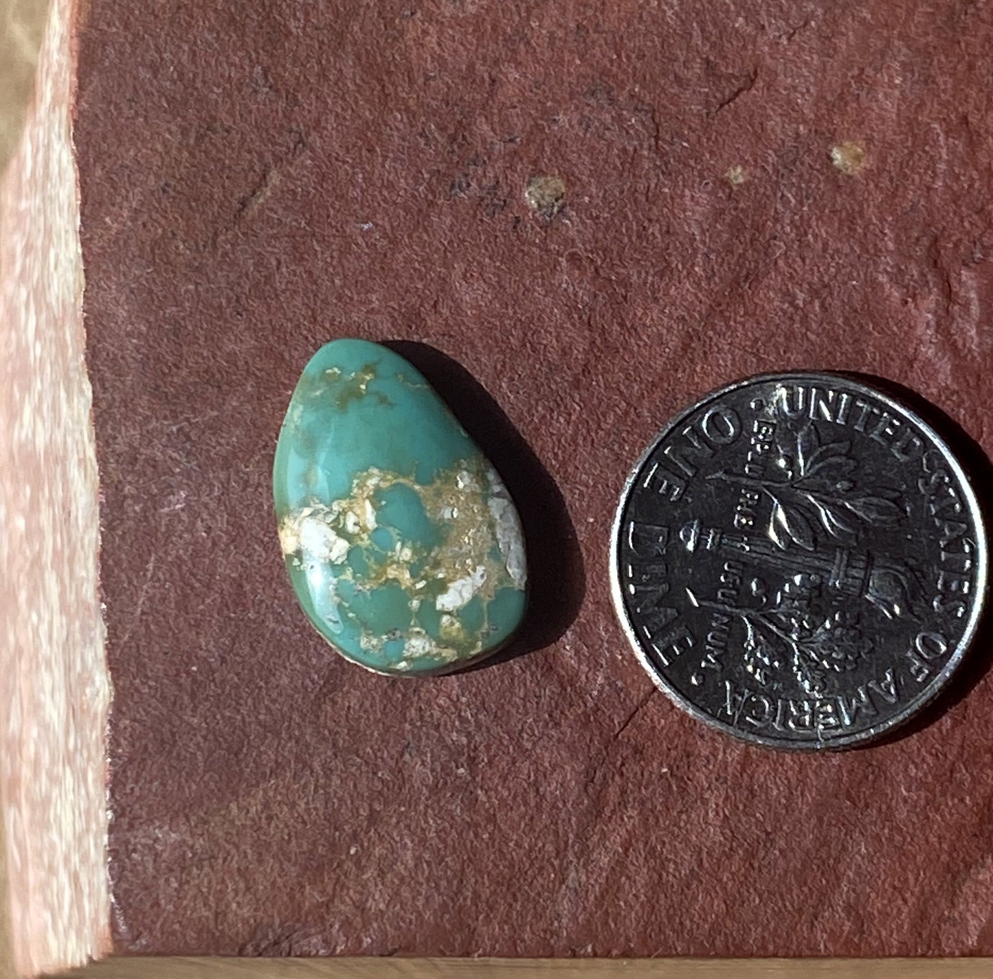 4 carat green natural Stone Mountain Turquoise cabochon